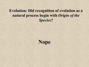 Evolution: Did it begin with Origin of the Species?