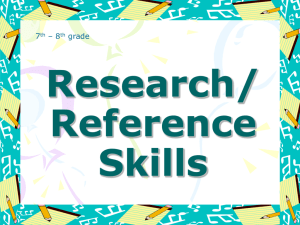 Research/Reference Skills