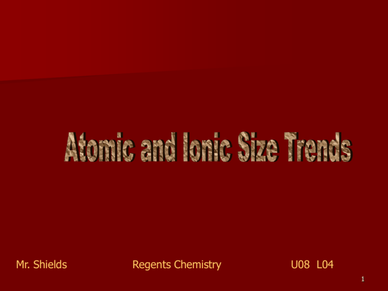 atomic radii