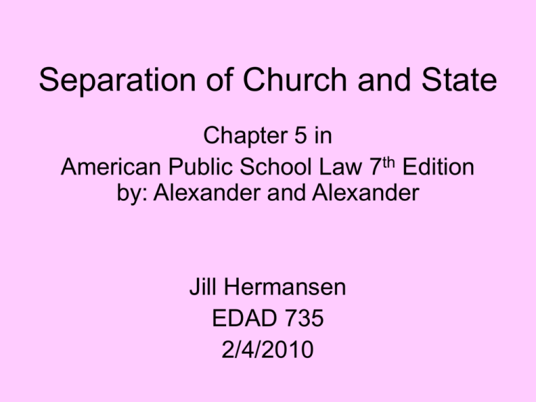 separation of church and state research paper