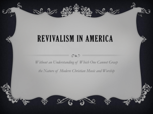 Revivalism in America - John Mortensen – Pianist