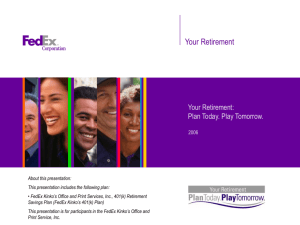 401(k) Plan - FedEx Benefits | Online