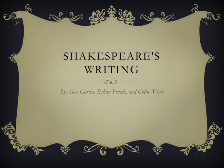 Describe Shakespeare S Writing Style