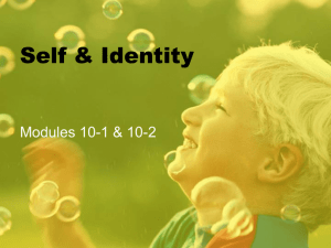 The Self, Identity, & Personality