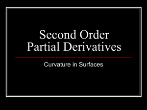 Second Order Partial Derivatives