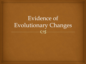 Evidence of Evoluationary Change