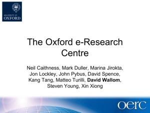 The Oxford e-Research Centre