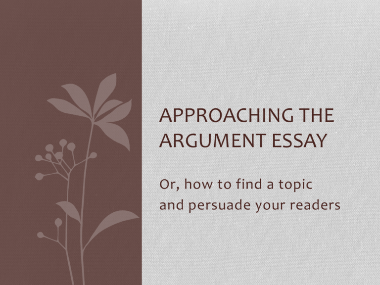 argument essay powerpoint