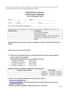 Global Pathways Student Panel Presenter Application For Fall