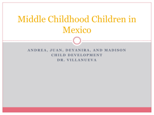 Middle Childhood children in Mexico