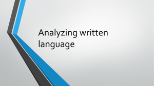 Analyzing written language