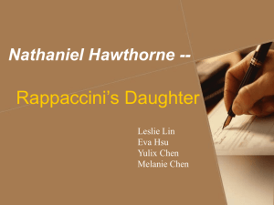PPT 1: Rappuccini's Daughter