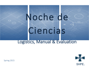 Noche de Ciencias- Logistics_Manual_Evaluation Webinar