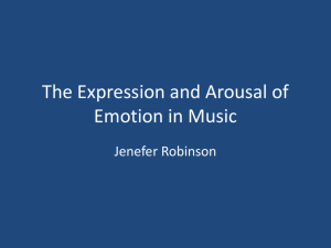 The Expression and Arousal of Emotion in Music