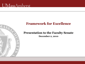Framework for Excellence: Presentation to Faculty Senate