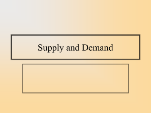 Supply and Demand