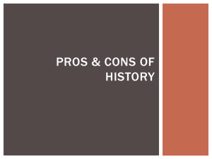 Pros & cons of history (Revised).