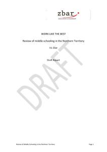 Middle Years Review Draft Report