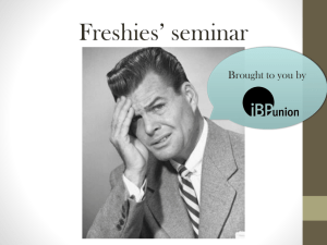 Freshies' Seminar