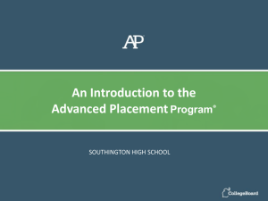 AP Exams - Southington Public Schools