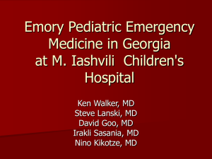 Pediatric Emergency Medicine in Georgia AIHA Initiatives 4