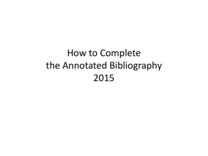 2015 Annotated Bib