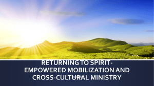 returning to spirit-empowered mobilization and cross