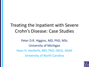 A. Treating the inpatient with severe Crohn's disease: case studies