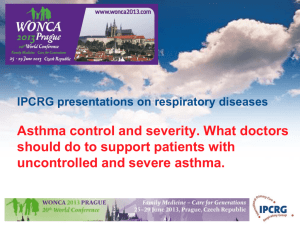 What is asthma control? - the International Primary Care Respiratory