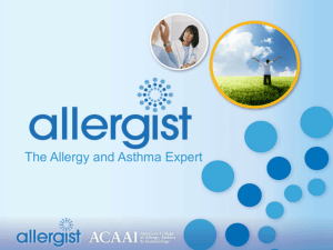 "The Value of Allergist Care" Powerpoint