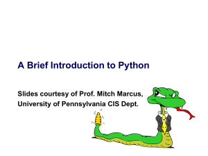 Introduction to Python - University of Pennsylvania
