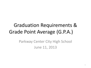 Graduation Requirements & GPA - parkwaycchs