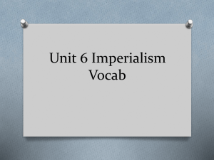 Unit 6 Imperialism Vocab