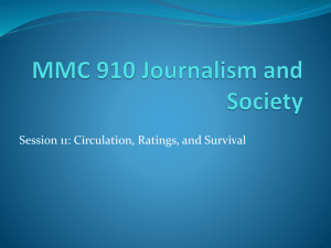 MMC 910 Journalism and Society, Week 11