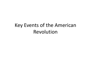 Key Events of the American Revolution