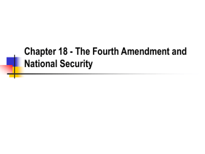 Chapter 18 - The Fourth Amendment and National Security