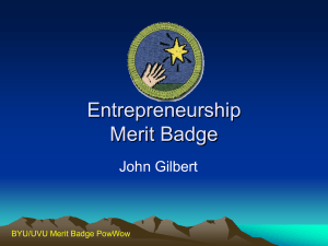 Entrepreneurship Merit Badge