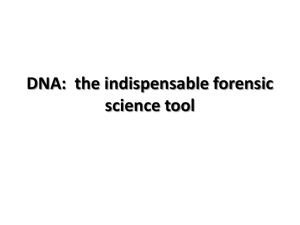 DNA: the indispensable forensic science tool
