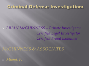 Criminal Defense Investigation - Eagle Eye Investigations Group