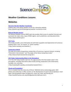 Weather Conditions Lessons