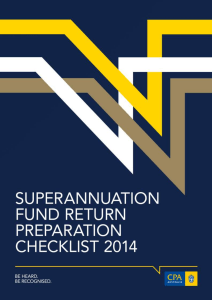 2014 Superannuation Fund Return Preparation
