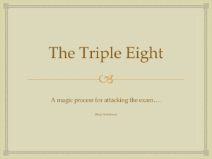 AP Exam Essays: The "Triple Eight"
