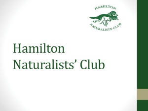 Hamilton Naturalists Club Orientation 2014