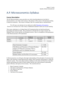Online AP Microeconomics Syllabus