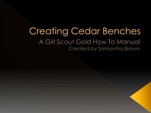 Creating Cedar Benches