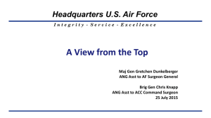 USAF SG Asst–MajGen Dunkelberger