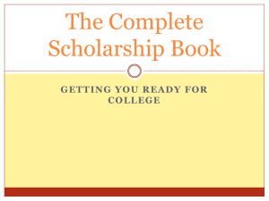 Scholarship Info PowerPoint