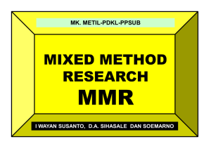 mixed method research dalam kajian lingkungan