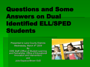 Issues in the Equitable Instruction of ELL Students
