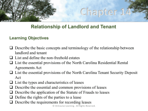 North Carolina Real Estate - PowerPoint - Ch 14